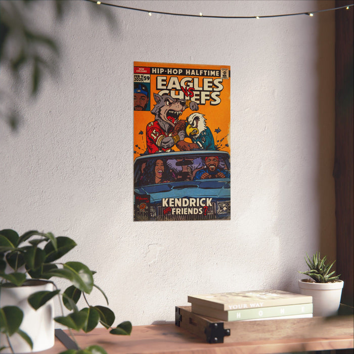 2025 Halftime - Eagles vs Chiefs - Matte Vertical Posters