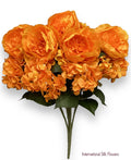 23'' Deluxe Silk Peony Hydrangea Bush ( B1502-Golden Yellow )
