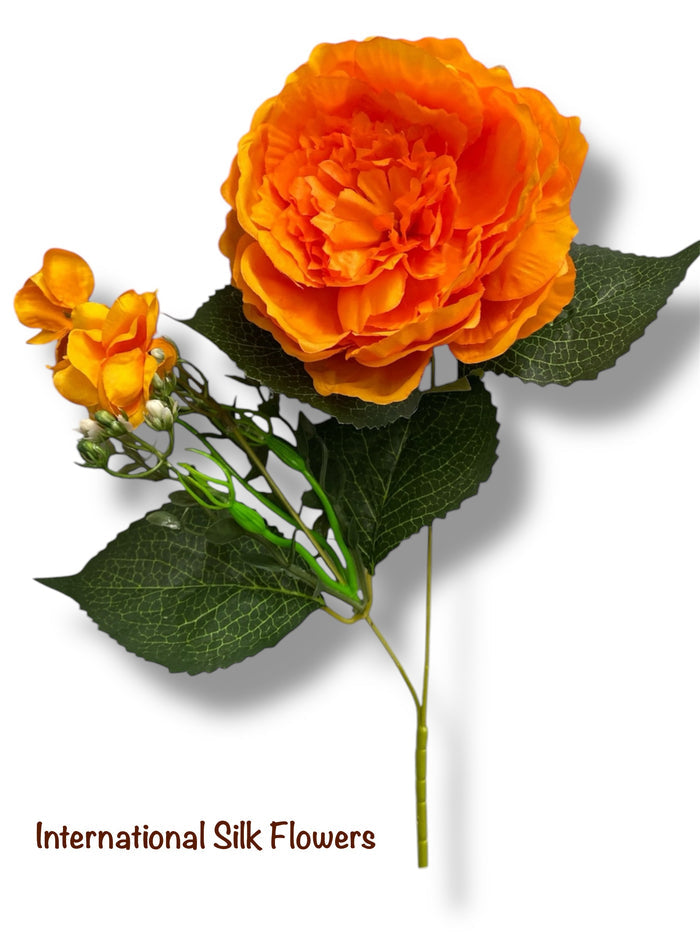 23'' Deluxe Silk Peony Hydrangea Bush ( B1502-Golden Yellow )