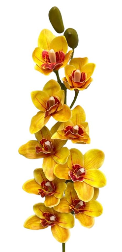 36'' Natural Touch Cymbidium Orchid ( INT054-Yellow )