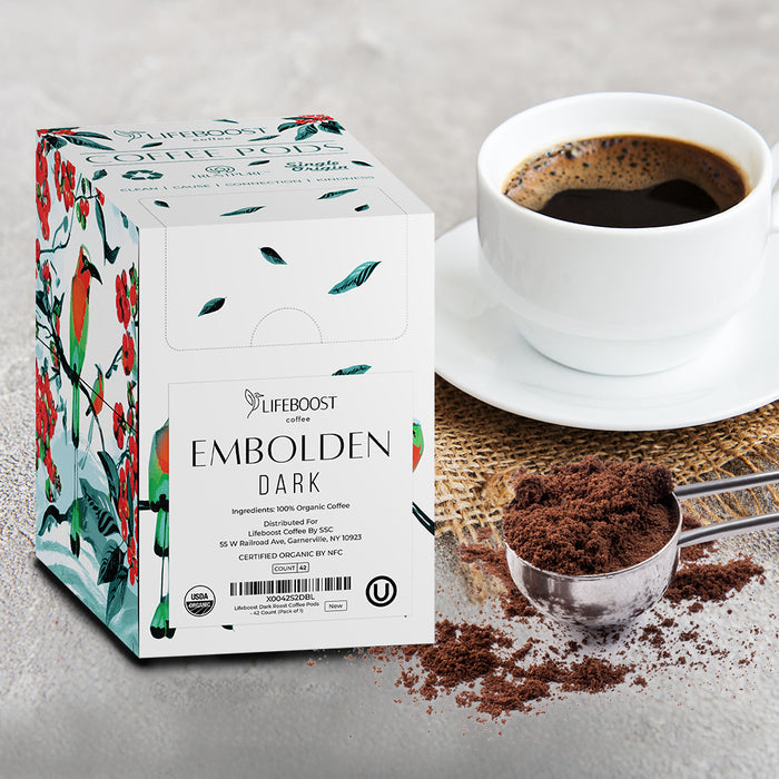 42 Count Dark Roast Coffee Pods - Lifeboost Coffee