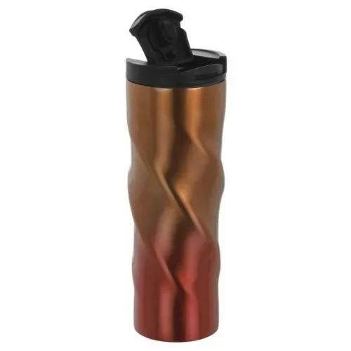 thermal mug contents and components flat lay