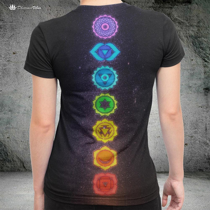 7 Chakras by McAshe Yoga T-Shirt