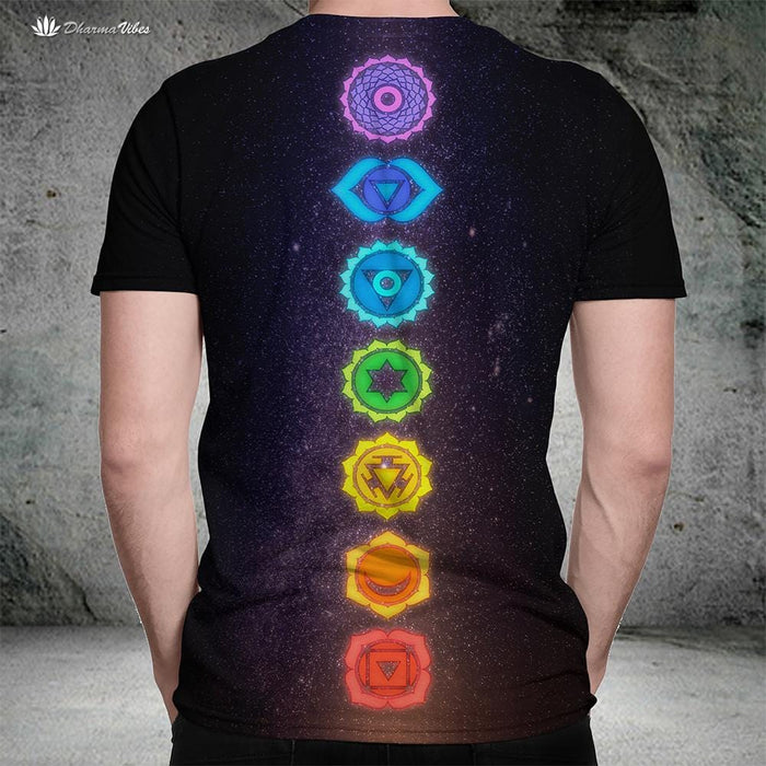 7 Chakras by McAshe Yoga T-Shirt