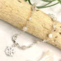Agate Snowflake Charm Bracelet
