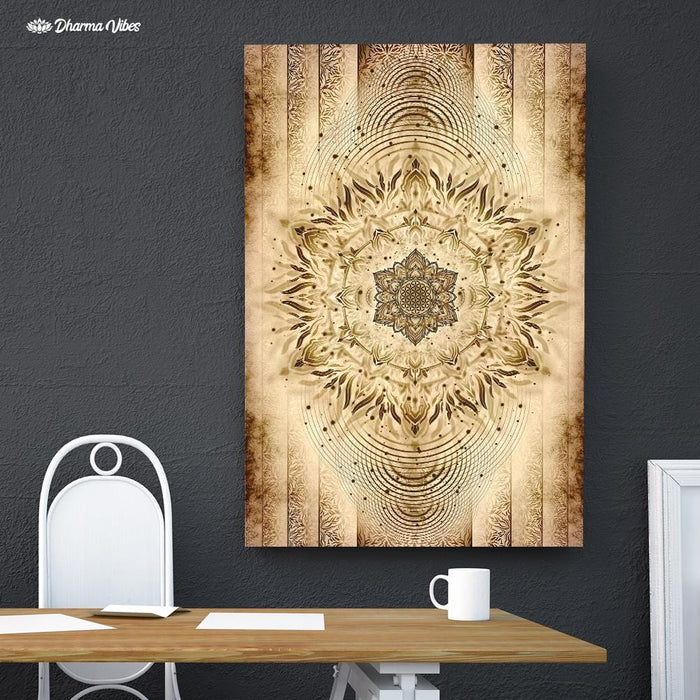 Aligned Flower Ancient by YantrArt Design 1-Piece Canvas