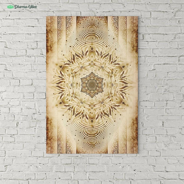 Aligned Flower Ancient by YantrArt Design 1-Piece Canvas