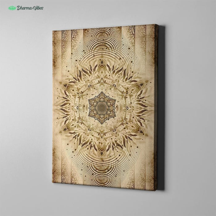 Aligned Flower Ancient by YantrArt Design 1-Piece Canvas