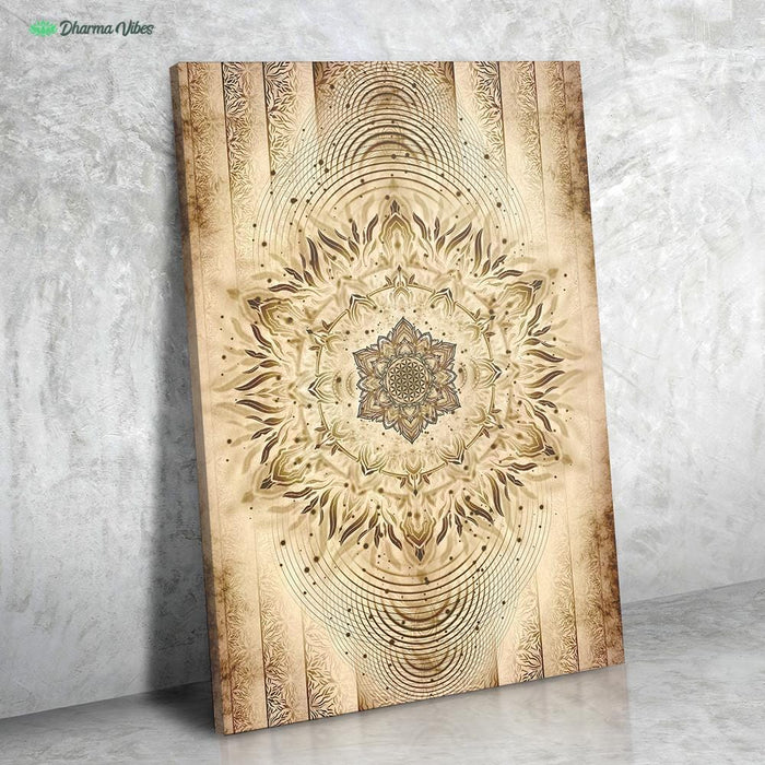 Aligned Flower Ancient by YantrArt Design 1-Piece Canvas