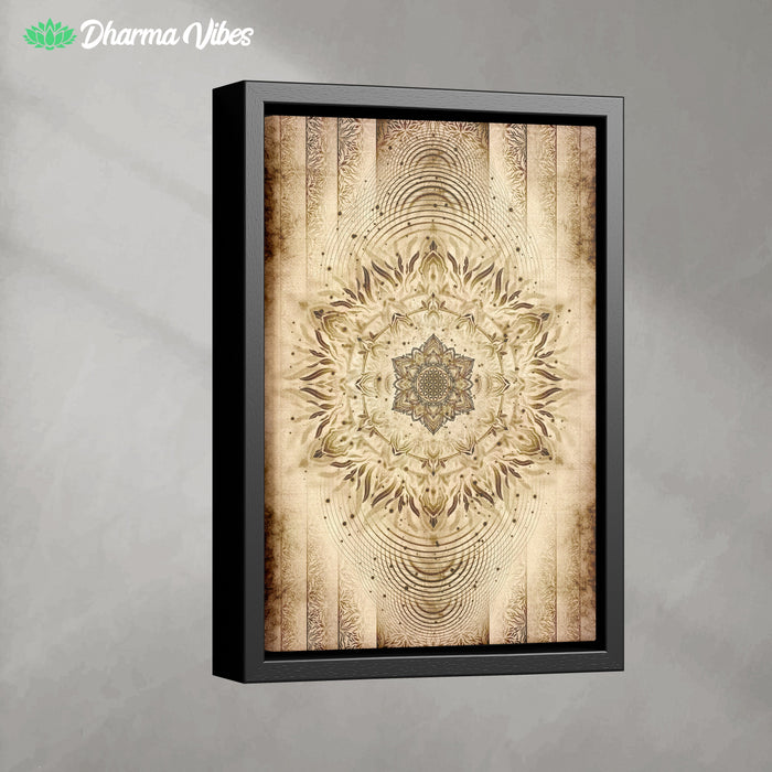 Aligned Flower Ancient by YantrArt Design 1-Piece Canvas