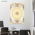 Aligned Flower Clear Gold by YantrArt Design 1-Piece Canvas