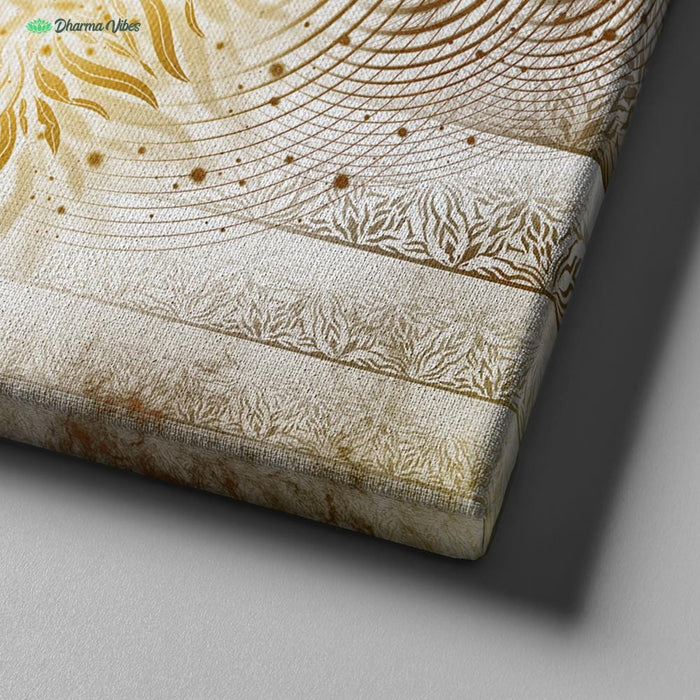 Aligned Flower Clear Gold by YantrArt Design 1-Piece Canvas