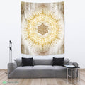 Aligned Flower Clear Gold by YantrArt Design Tapestry