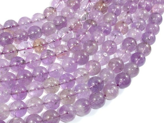 Ametrine, 10mm (9.8mm) Round Beads-BeadBasic