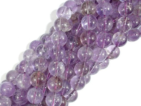 Ametrine, 10mm (9.8mm) Round Beads-BeadBasic
