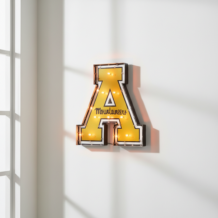 Appalachian State University Lighted Metal Logo