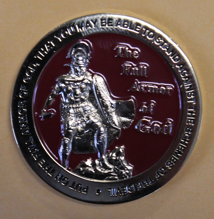 Armor of God Ephesians 6:11 - 17 Military Challenge Coin