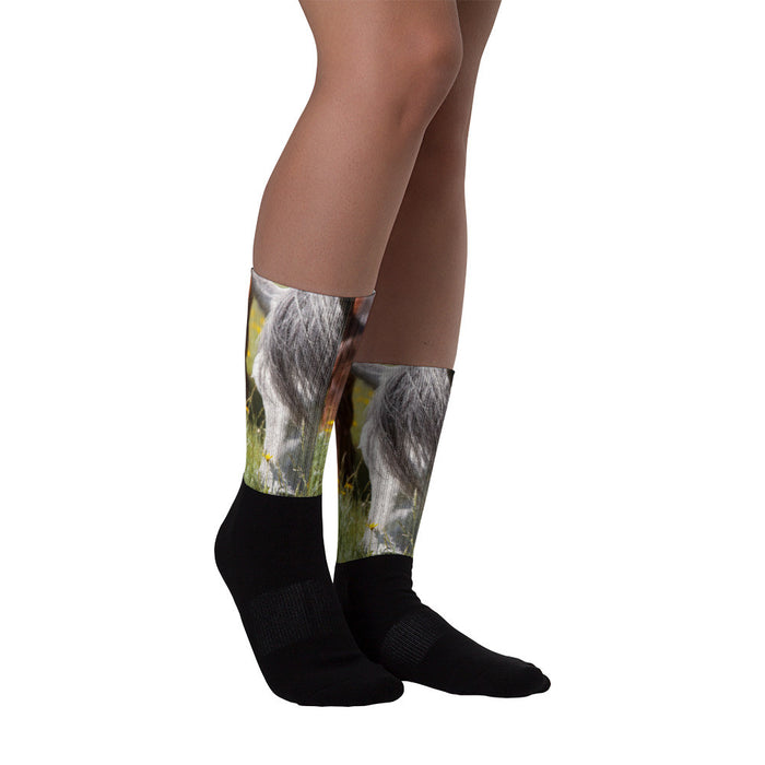 Autumn's Graze - Black foot socks