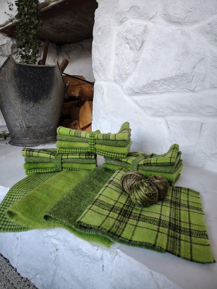Avocado Hand Dyed Wool Fat Sixteenth Bundle
