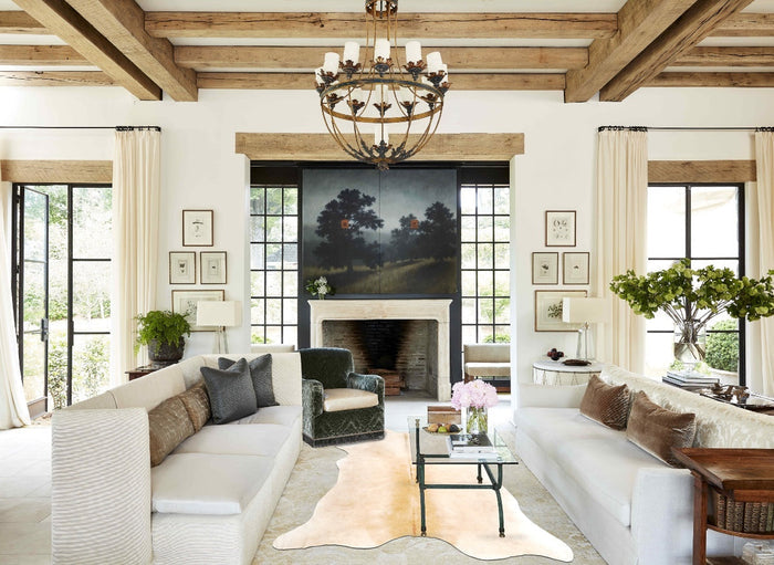 Beige Cowhide Rug #B4586