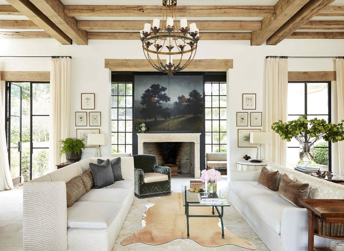 Beige Cowhide Rug #B8894