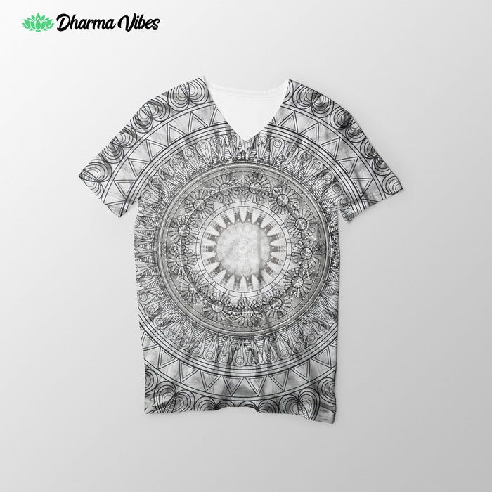 Black and White Mandala by Mcashe T-Shirt