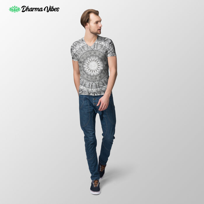 Black and White Mandala by Mcashe T-Shirt
