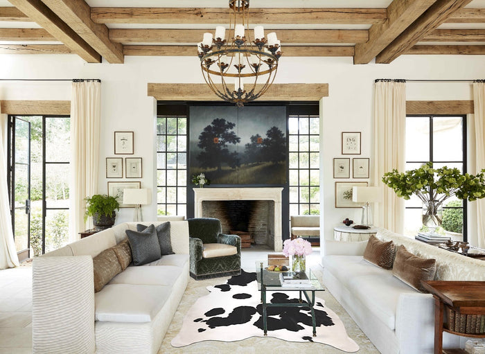 Black and White Cowhide Rug #B10446