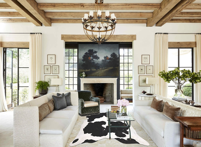 Black and White Cowhide Rug #B10463
