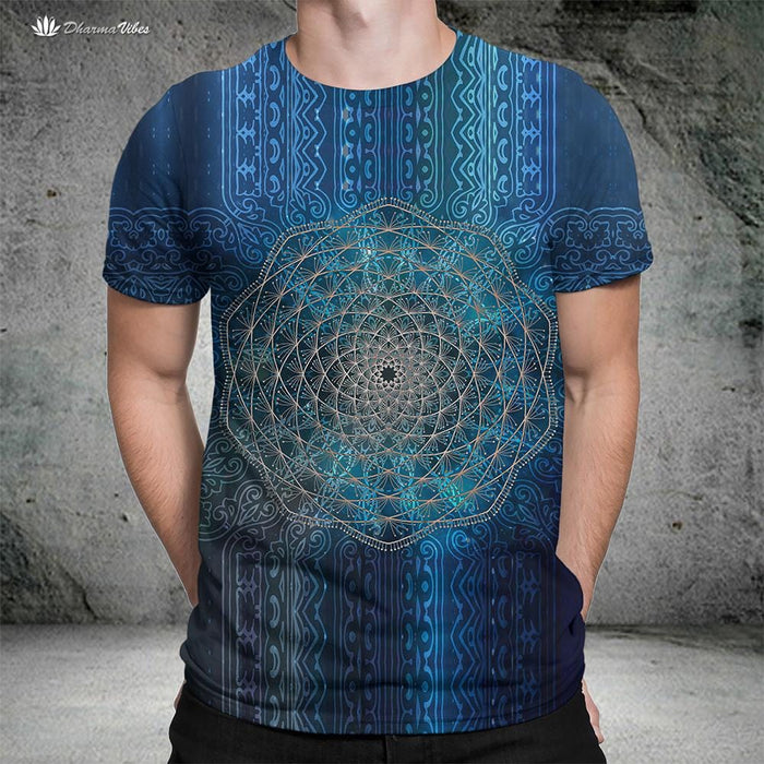 Blue Geometry by McAshe T-Shirt