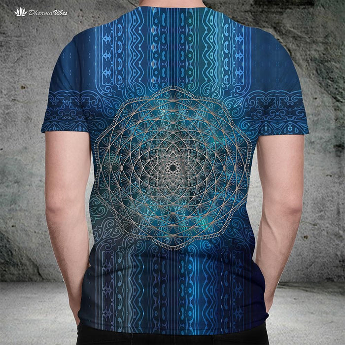 Blue Geometry by McAshe T-Shirt