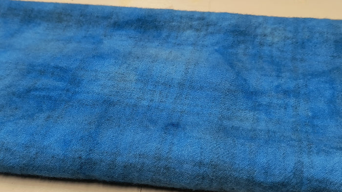 BLUE Hand Dyed Plaid Wool (Light)