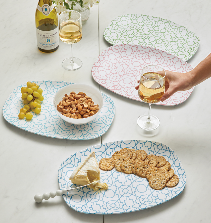 Blue Trellis Platter