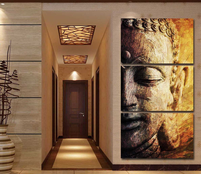Buddha Awakened by McAshe 3-Piece Canvas Art