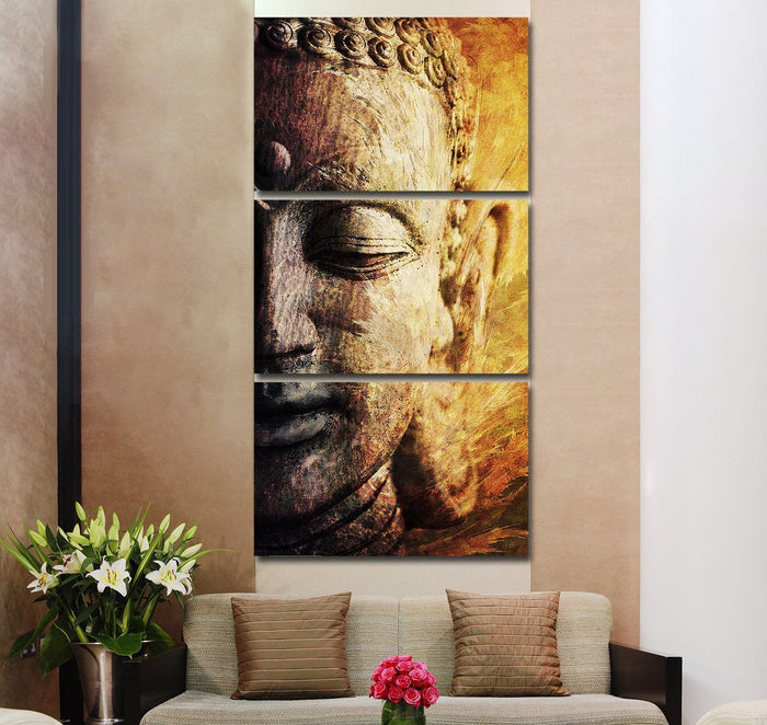 Buddha Awakened by McAshe 3-Piece Canvas Art