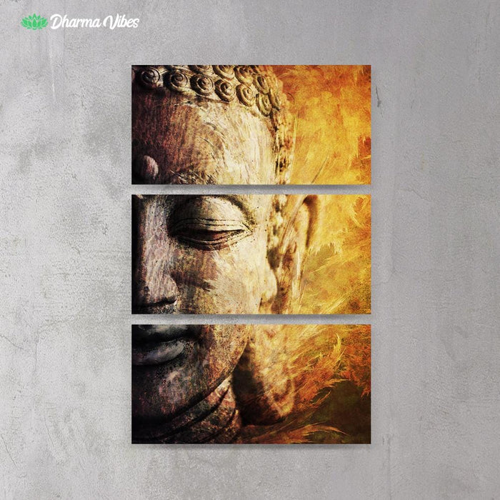 Buddha Awakened by McAshe 3-Piece Canvas