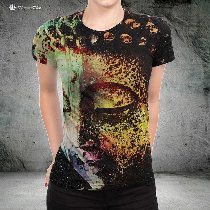 Buddha Galaxy by McAshe Yoga T-Shirt