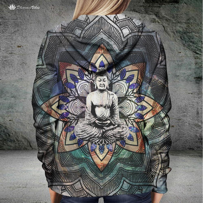 Buddha Unity by McAshe Mandala Hoodie