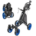 Caddytek CaddyCruiser ONE Tour 4-Wheel Golf Push Cart with Swivel Front Wheel