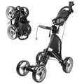 CaddyTek Explorer V8 Golf Push Cart | 2-Step Folding & Adjustable Front Wheels | Wide Stability Base