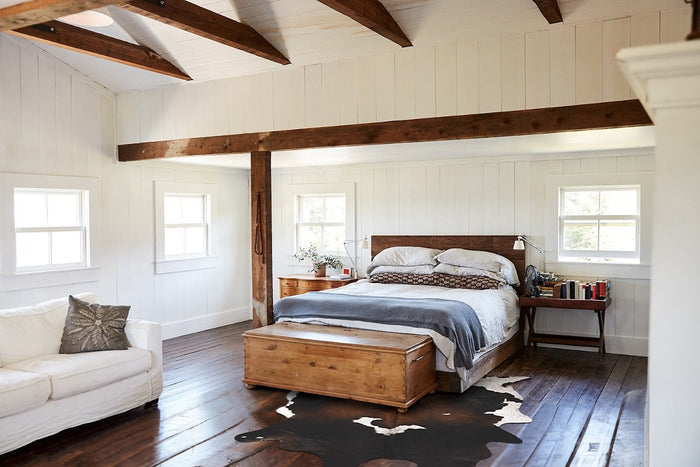 Chocolate and White Cowhide Rug #B10675