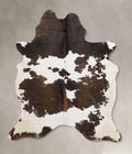 Chocolate and White Cowhide Rug #B10674