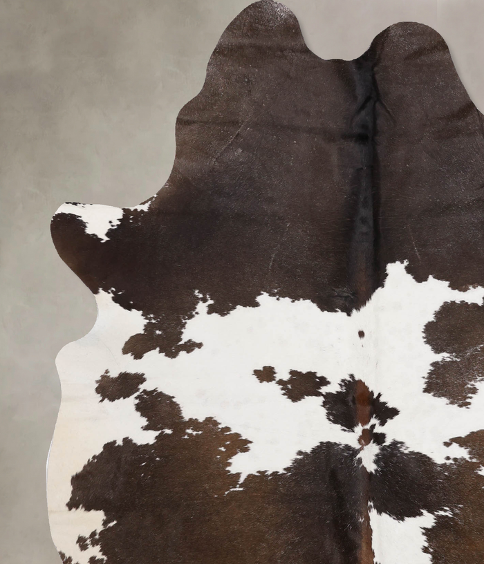 Chocolate and White Cowhide Rug #B10674