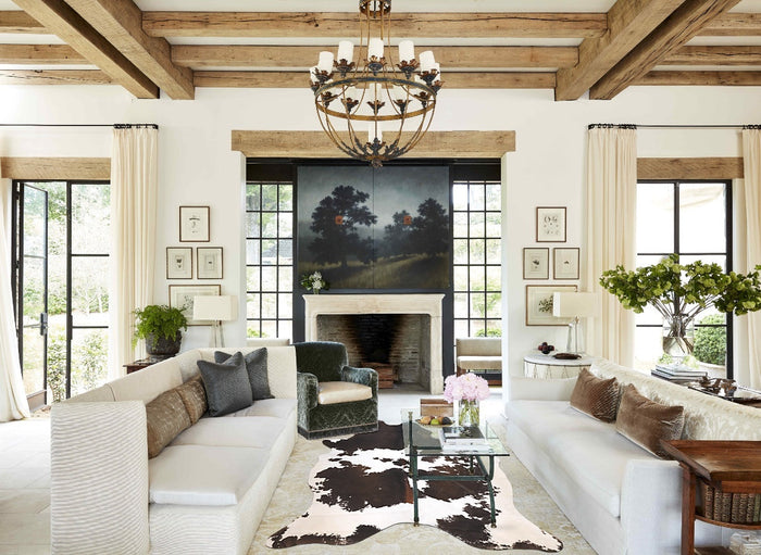 Chocolate and White Cowhide Rug #B10674