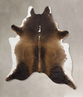 Chocolate and White Cowhide Rug #B10672