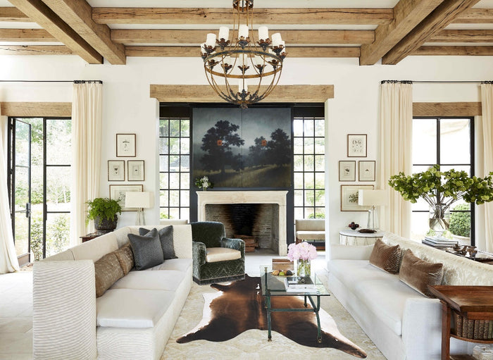 Chocolate and White Cowhide Rug #B10672