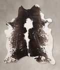 Chocolate and White Cowhide Rug #B10670