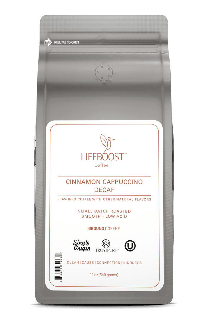 Cinnamon Cappuccino Decaf - Lifeboost Coffee
