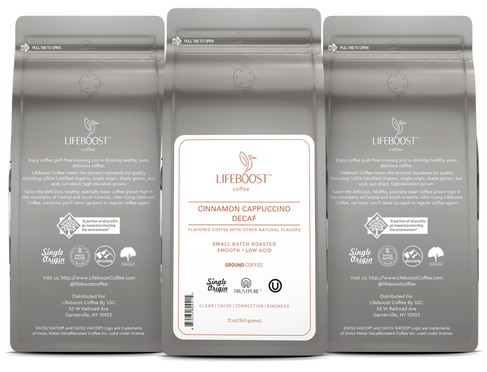 Cinnamon Cappuccino Decaf - Lifeboost Coffee