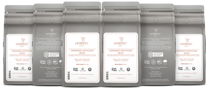 Cinnamon Cappuccino Decaf - Lifeboost Coffee